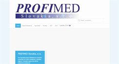 Desktop Screenshot of profimed.sk